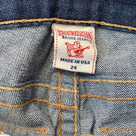 True religion Joey flared low rise jeans in size 24 - Picture 2 of 8